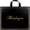 Extra-Thick Boutique Plastic Gift Bags (50-Pack) – 16" x 18" Heavy-Duty Retail Shopping Bags with Soft Loop Handles & Gold “Thank You” Design